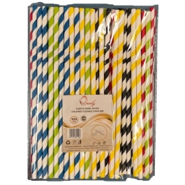 QUALY CA  AS PAPEL RAYAS COLORES FLEXIBLE 100UDS