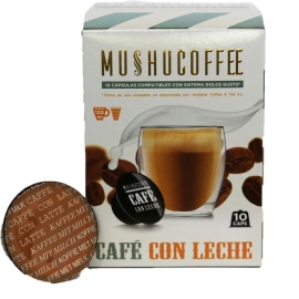 MUSHUCOFFEE CAFE CON LECHE 16 CAPSULAS