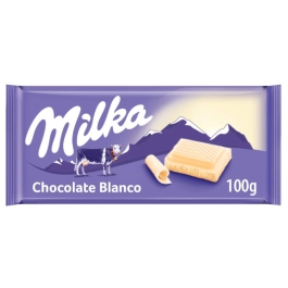 Tableta de chocolate blanco 100 gr  Milka
