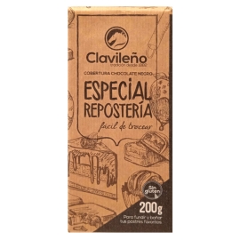 CLAVILE  O COBERTURA DE CHOCOLATE NEGRO 200GR